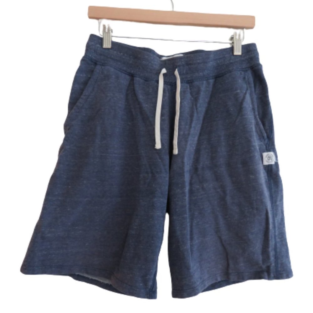 REIGNING CHAMP Heathered Blue Midweight Terry Sweat Short - Size M - Picture 1 of 13